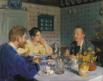 昼食会 芸術家の妻と作家のオットー・ベンゾン・ペーダー・セヴェリン・クロイヤー Oil Paintings